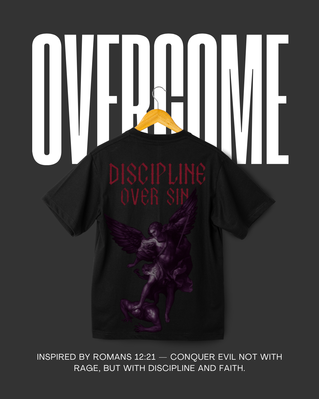 “Discipline Over Sin” Heavyweight Unisex T-Shirt | FaithReborn®