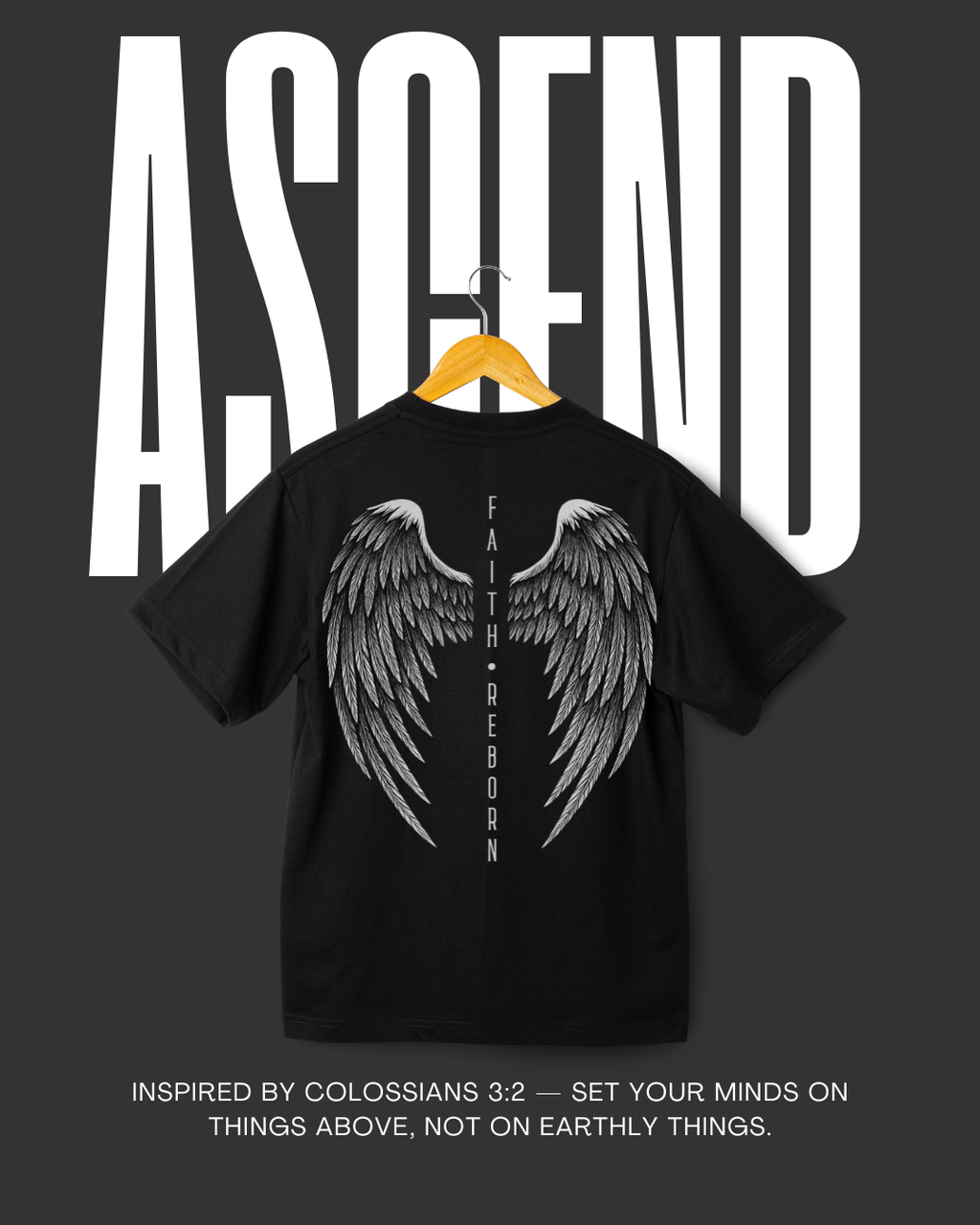 Faith Reborn “Angel Wings” Heavyweight Tee